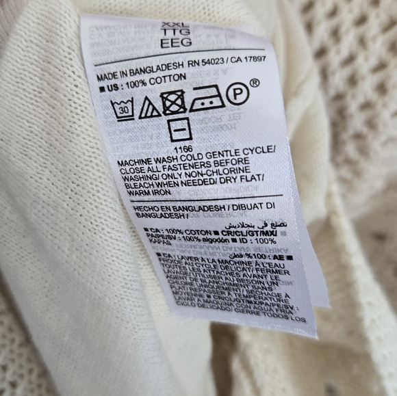 Old Navy Crochet Knit Halter Dress Size XXL Cream Summer Causal Cover Up - Picture 4 of 6